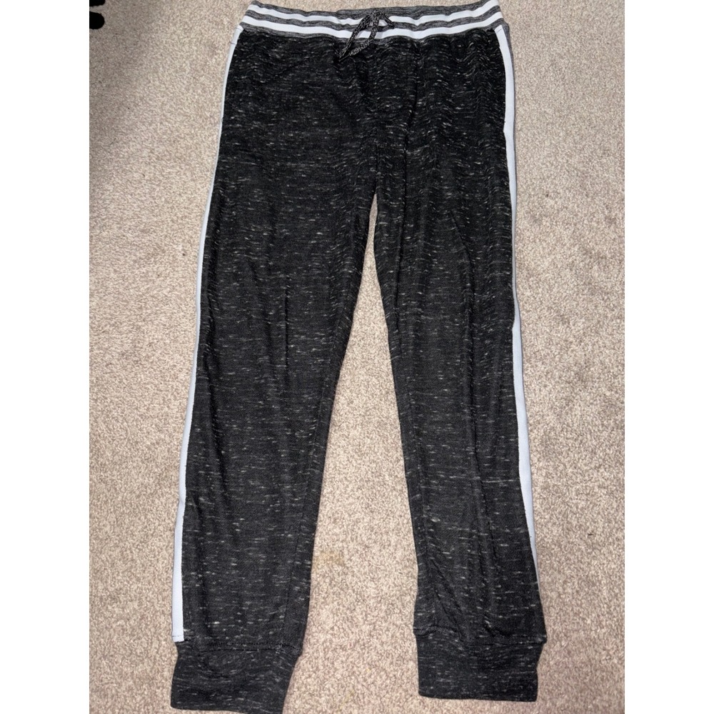 Brooklyn Cloth Mens Grey Space Dye Marl Joggers Sweatpants White Side Stripe L